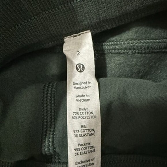 Lululemon Scuba High-Rise Jogger Full Length Dark Forest Sweatpants Pull On Sz 2 - Picture 5 of 9